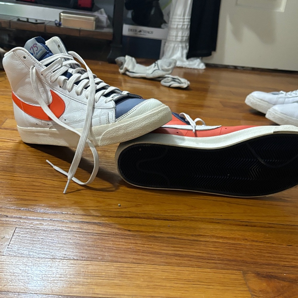 Nike White and Orange Athletic Shoes